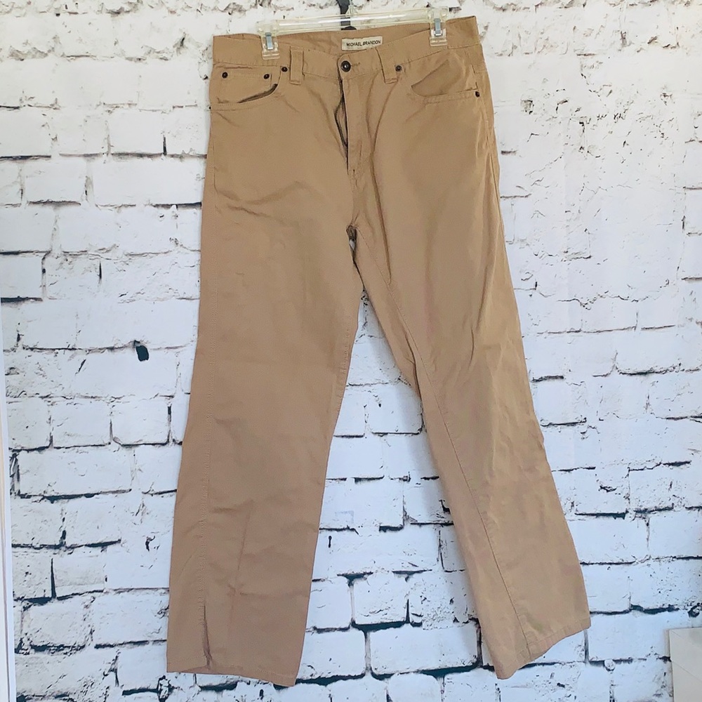 MEN'S MICHAEL BRANDON JEANS Brown Size 34X32 VTG